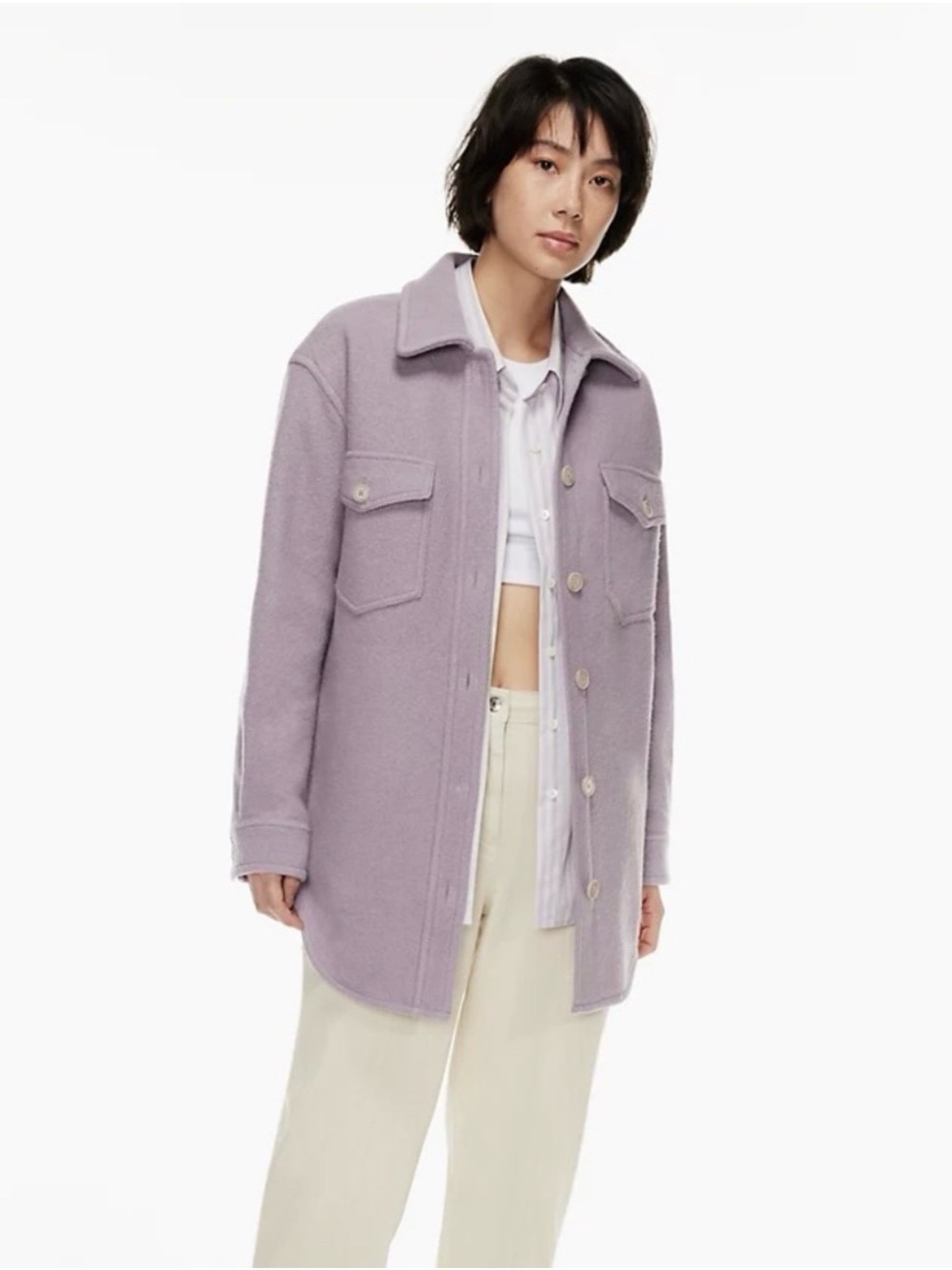 Aritzia NWOT Wilfred Ganna Jacket in lavender size M and medium length.